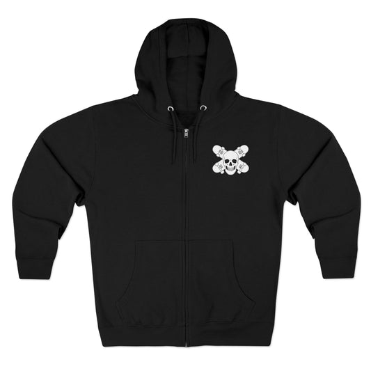 Skull & Skateboards Static Hearts Zip Hoodie
