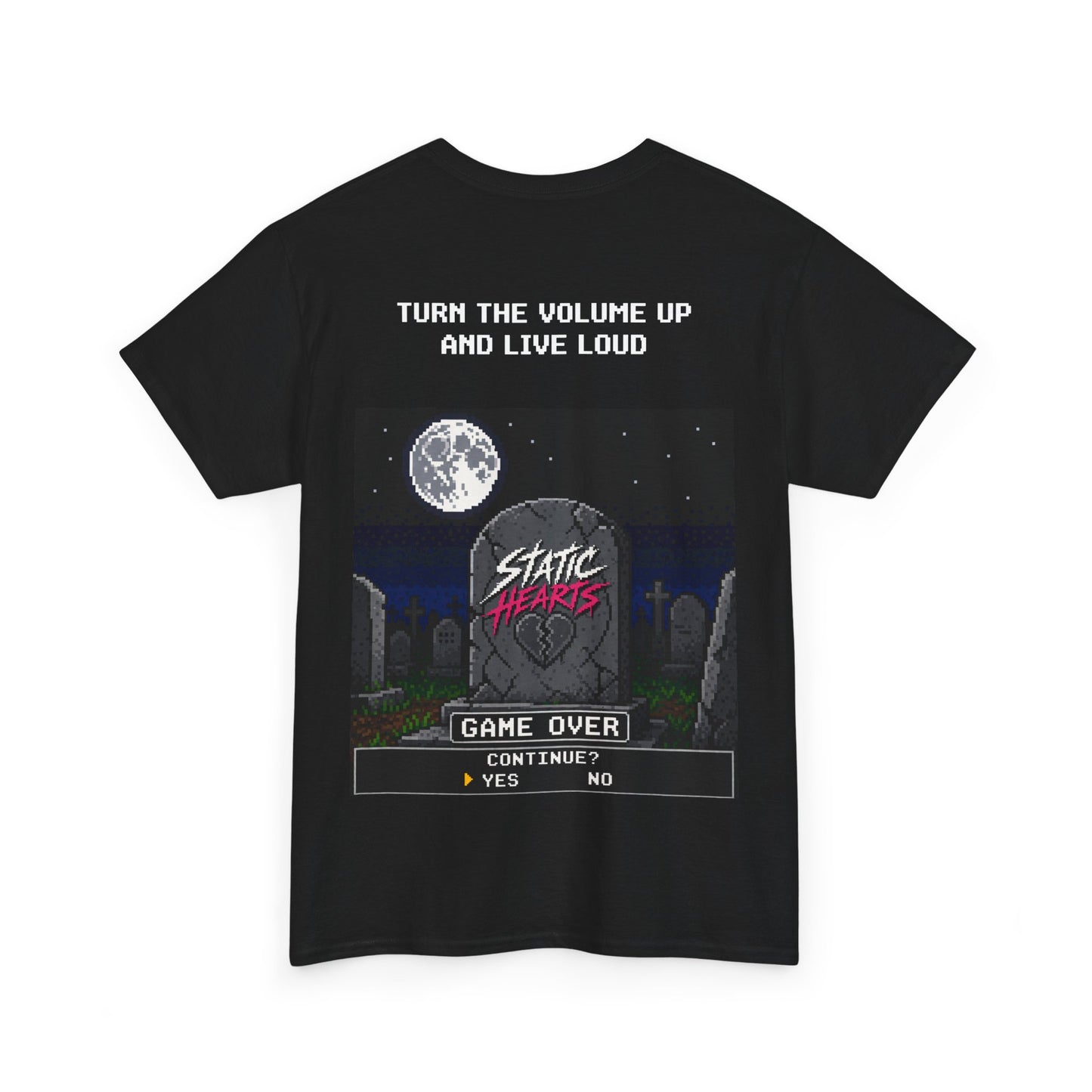 Static Hearts Retro Gaming T-Shirt