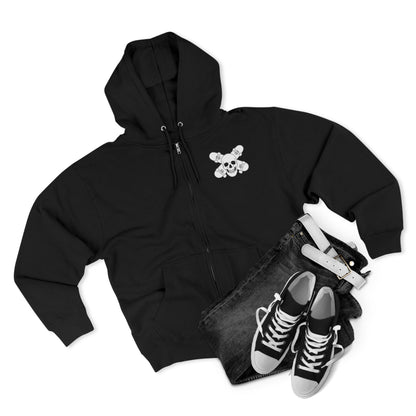 Skull & Skateboards Static Hearts Zip Hoodie