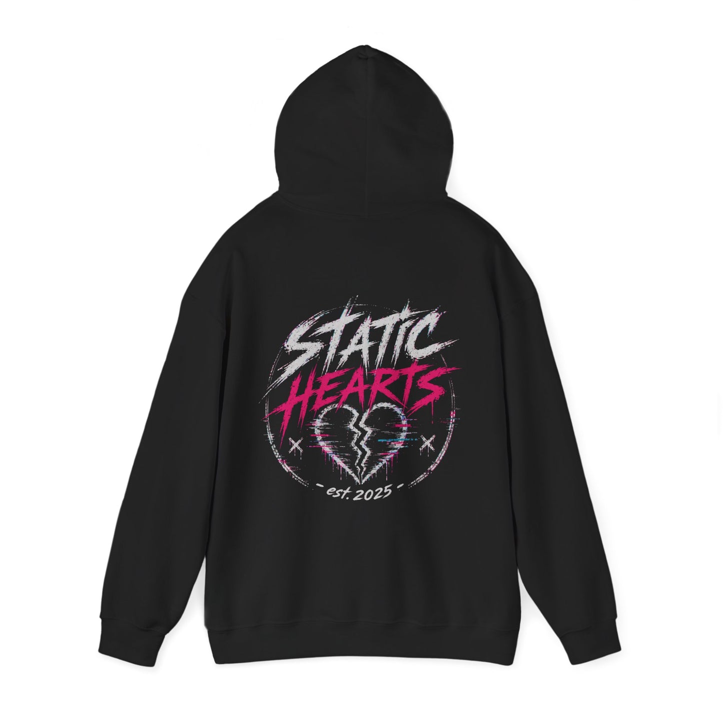 Static Hearts Pullover Hoodie