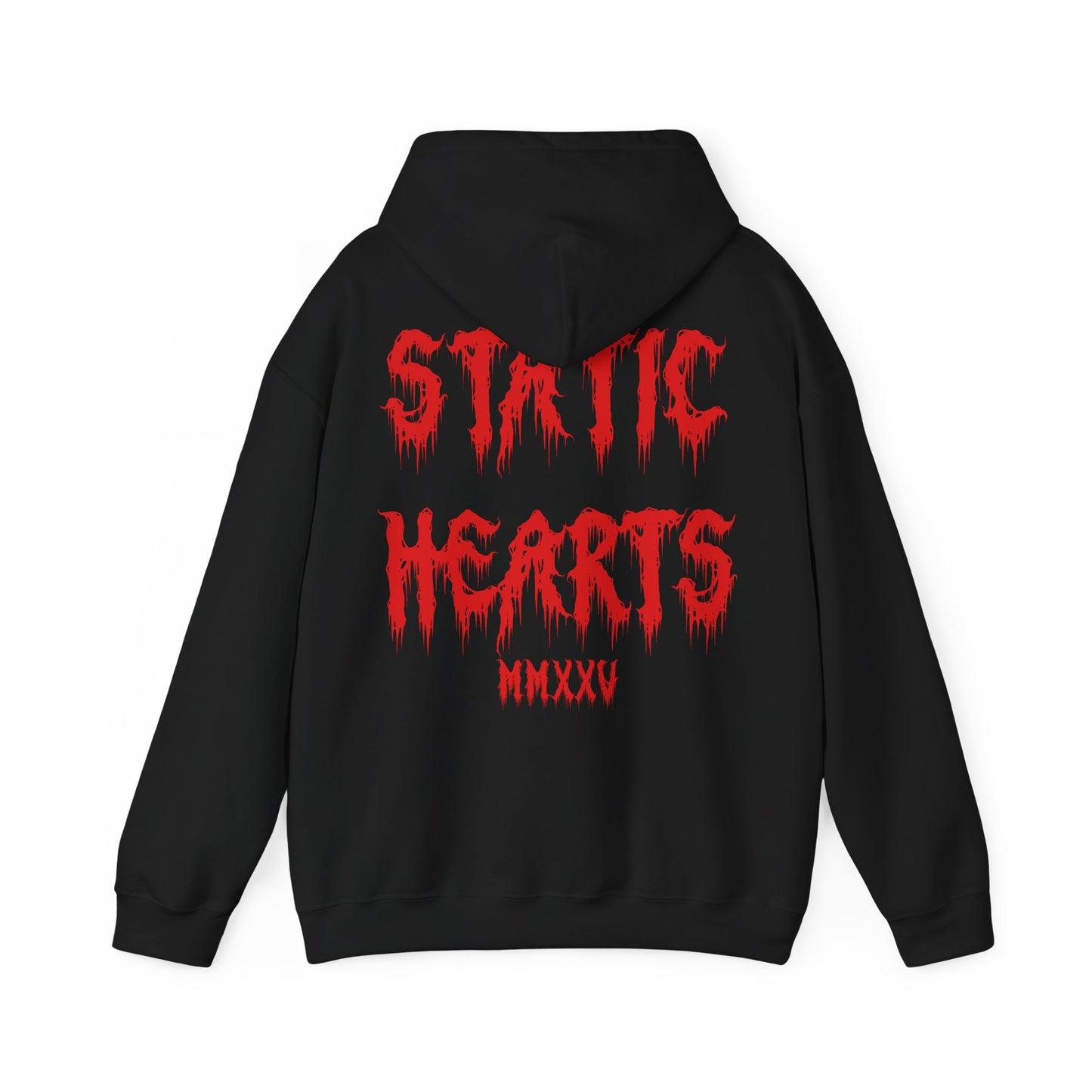 Static Hearts Blood Drip Hoodie
