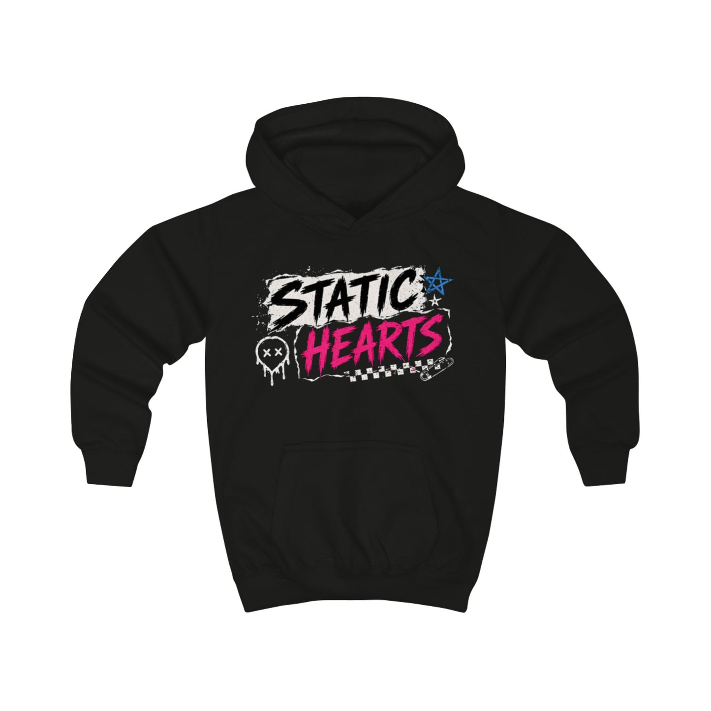 Kids Static Hearts Hoodie