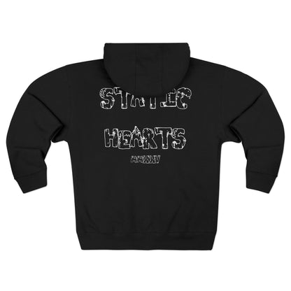 Skull & Skateboards Static Hearts Zip Hoodie