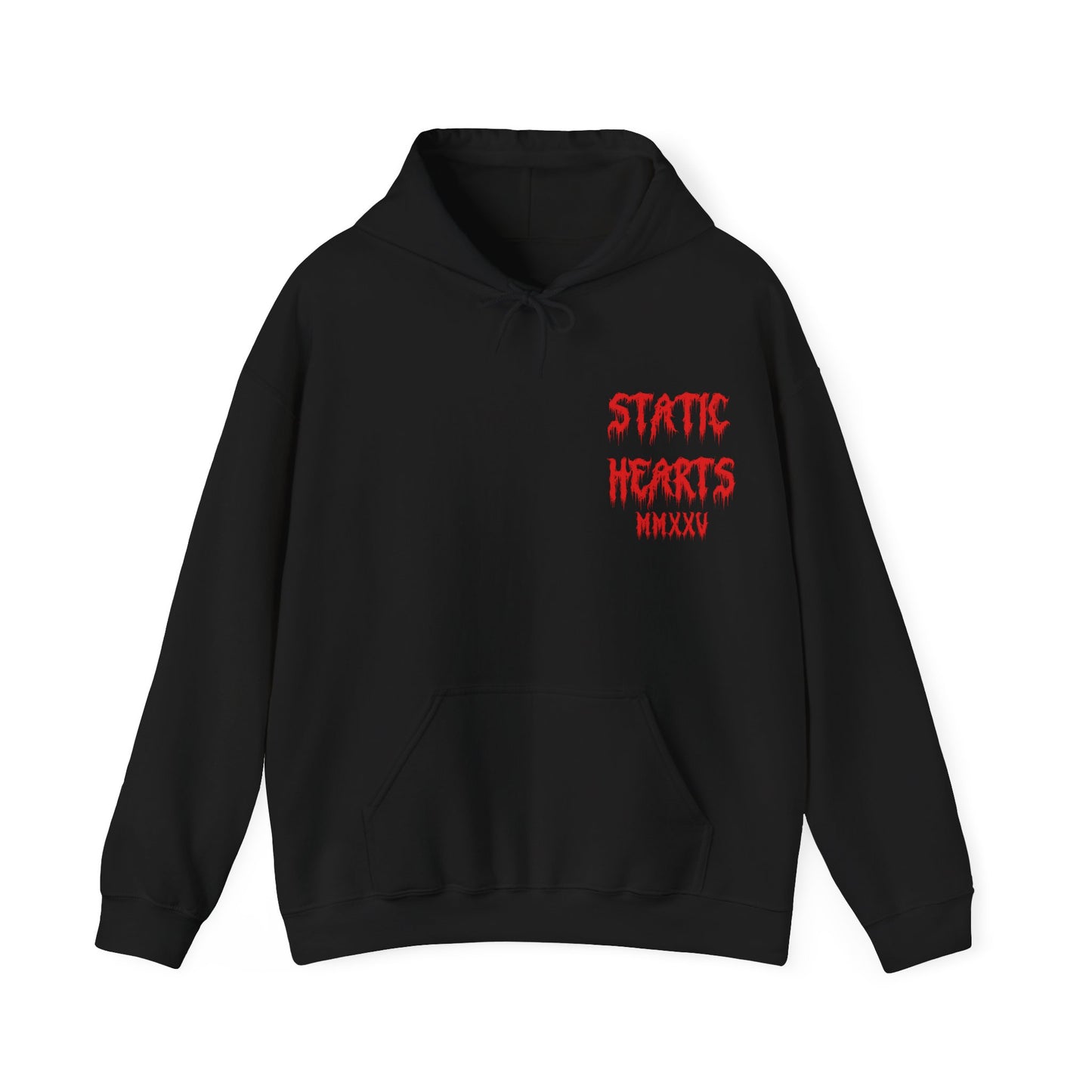 Static Hearts Blood Drip Hoodie