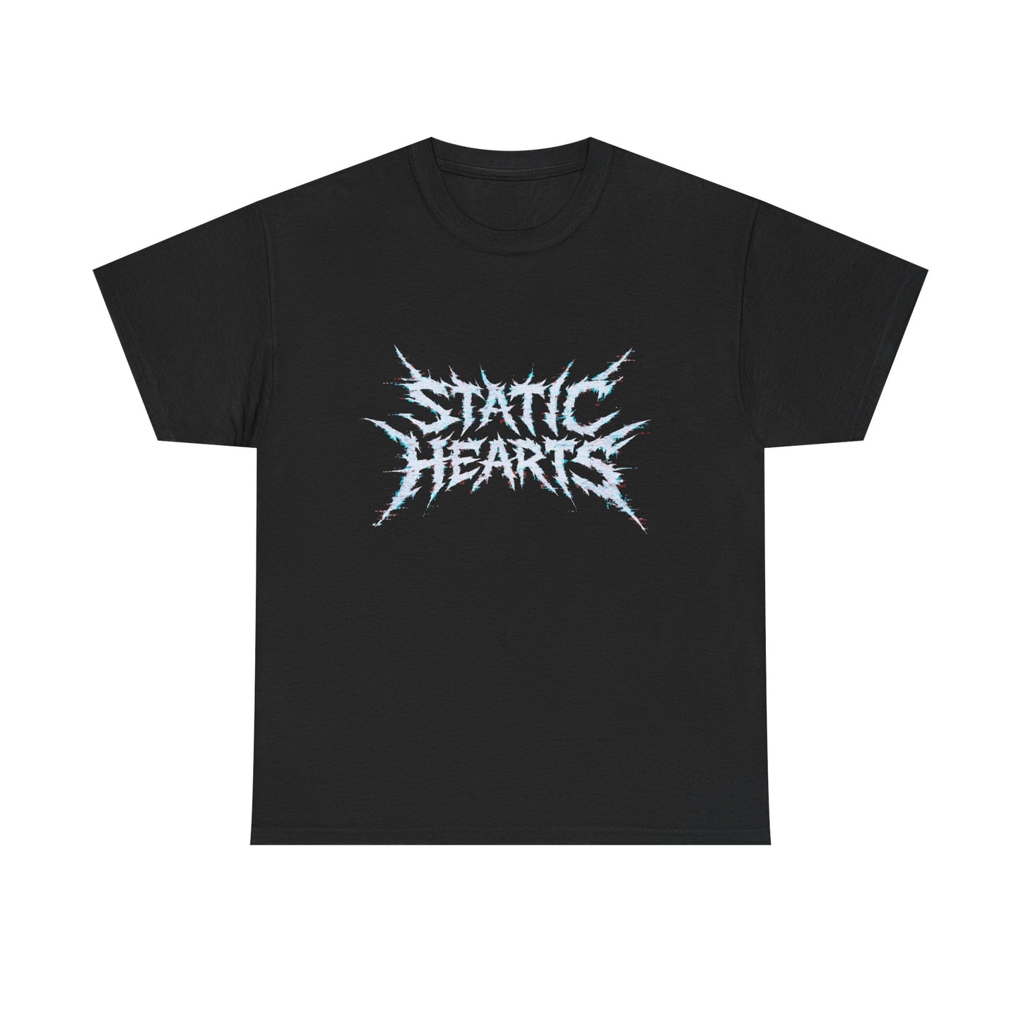 Static Hearts Metal T‑Shirt